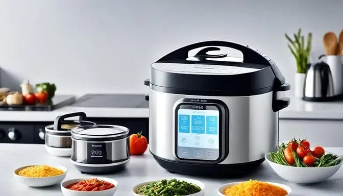 Multicooker met gerechten