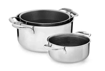 ONYX COOKWARE™ HYBRIDE ANTIAANBAK KOOKPOTTEN SET - 3-DELEN